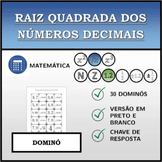 Dominó: Raiz quadrada dos números decimais