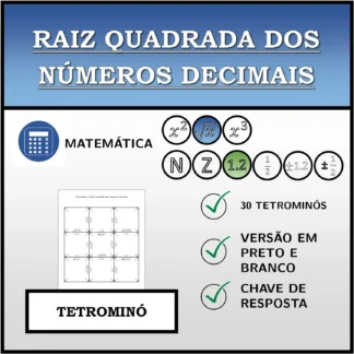 Tetromino: Raiz quadrada dos números decimais