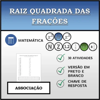 Exercício de associação: Raiz quadrada das frações