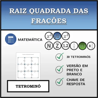 Tetromino: Raiz quadrada das frações