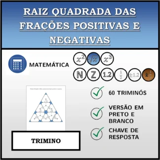 Trimino: Raiz quadrada das frações positivas e negativas