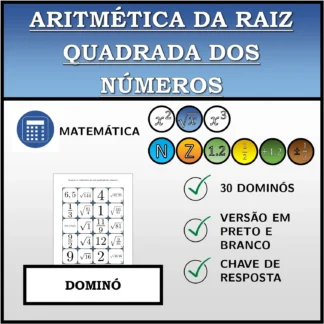 Dominó: Aritmética da raiz quadrada dos números