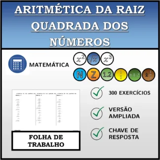 Folha de trabalho: Aritmética da raiz quadrada dos números