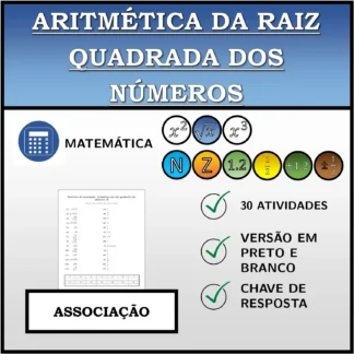 Exercício de associação: Aritmética da raiz quadrada dos números