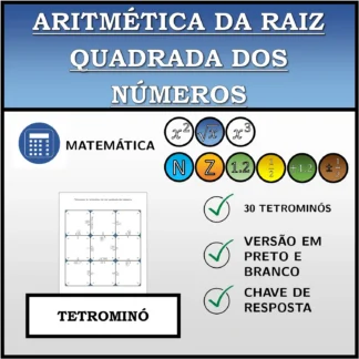 Tetromino: Aritmética da raiz quadrada dos números